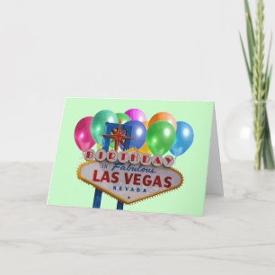 CARTÃO ANIVERSÁRIO EM PLACA FABULOSA LAS VEGAS