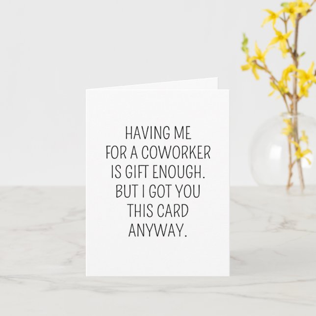 Cartão Aniversário Engraçado Colega de Trabalho Humor Ind (Flor Amarela)