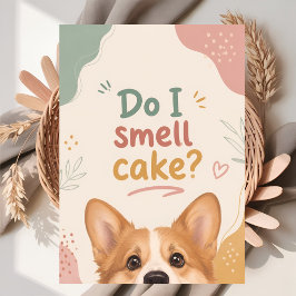 Cartão Aniversário Engraçado de Corgi
