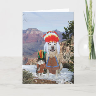 Cartão Aniversário engraçado dos chefes do gato & do