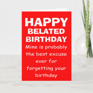 Cartão aniversário engraçado esquecido