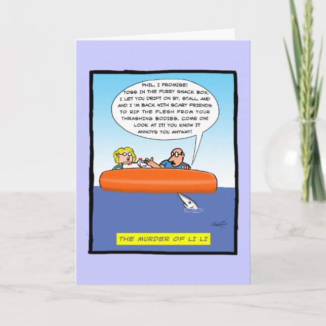 Cartão Aniversário Engraçado - O Assassinato De Li Li (Frente)