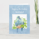 Cartão Aniversário engraçado para pássaros do casal do<br><div class="desc">Papagaio engraçado do aniversário,  pássaros</div>