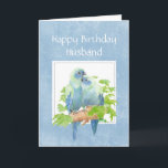 Cartão Aniversário engraçado para pássaros do casal do<br><div class="desc">Papagaio engraçado do aniversário,  pássaros</div>