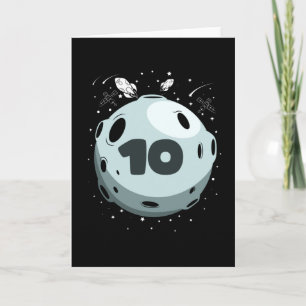 Cartão ANIVERSÁRIO ESPACIAL 10 10º Aniversário Menino