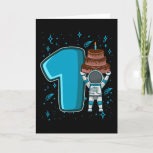Cartão ANIVERSÁRIO ESPACIAL 1 primeiro aniversario 1 ano