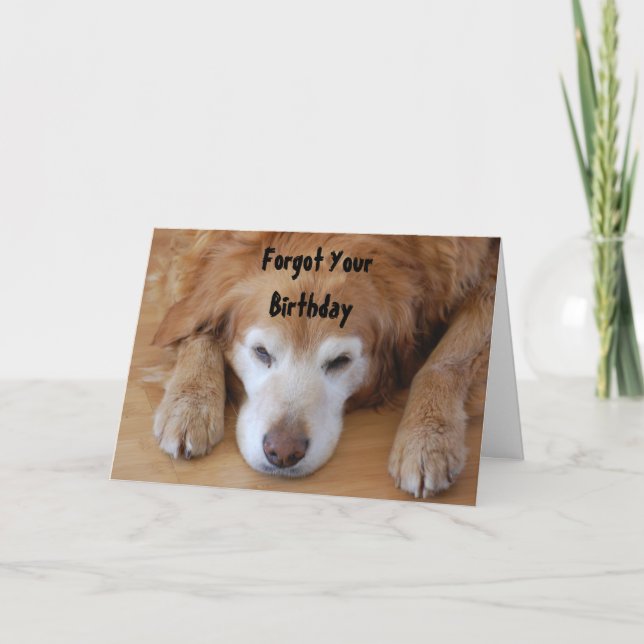 Cartão Aniversário - Esqueceu seu Aniversário (Frente)