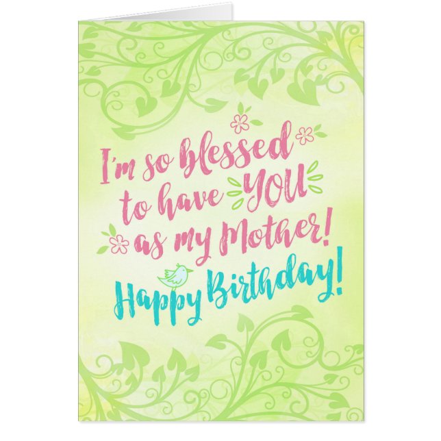 Cartão Aniversário, eu sou assim que abençoado para tê-lo (Frente)