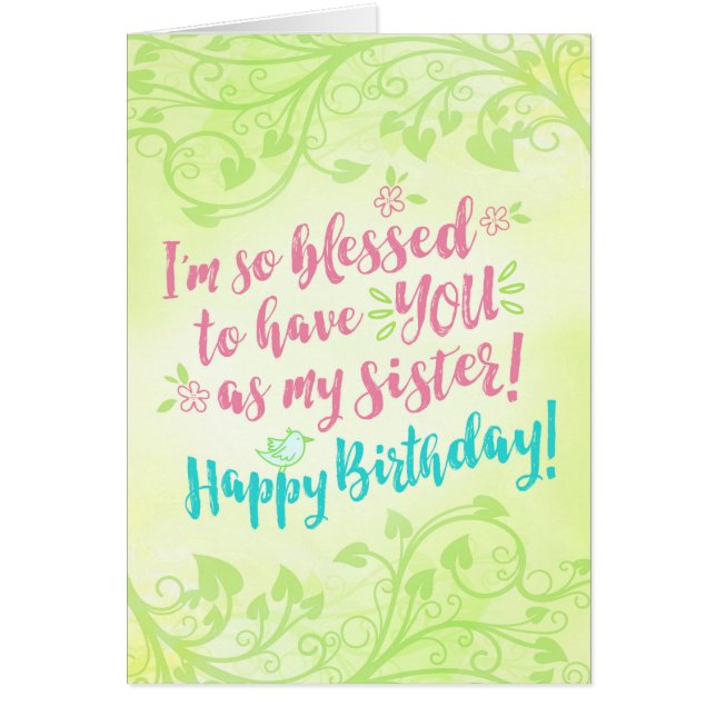 Cartão Aniversário, eu sou assim que abençoado para tê-lo (Frente)