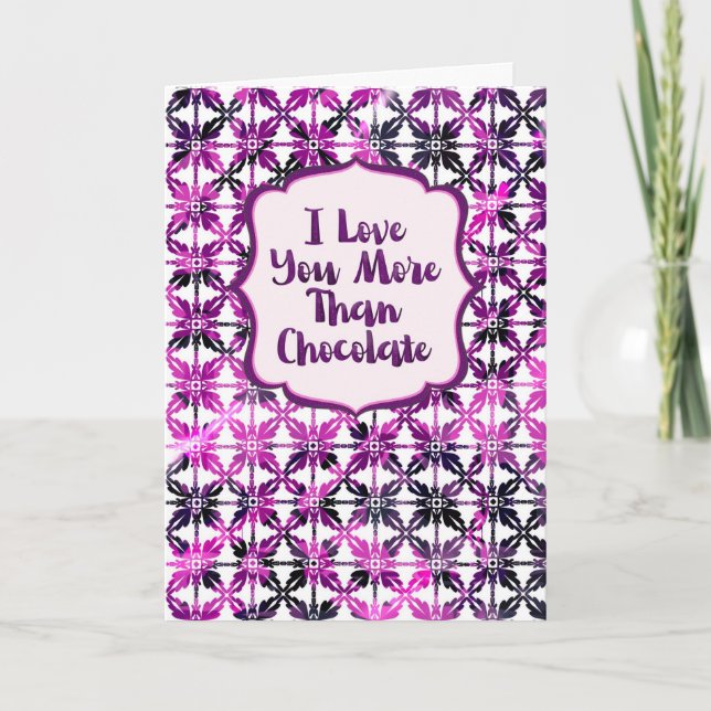 Cartão Aniversário Eu Te Amo Mais Que Chocolate (Frente)