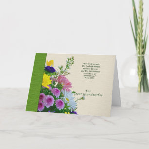 Cartão Aniversário, Excelente Avó, Buquê Floral