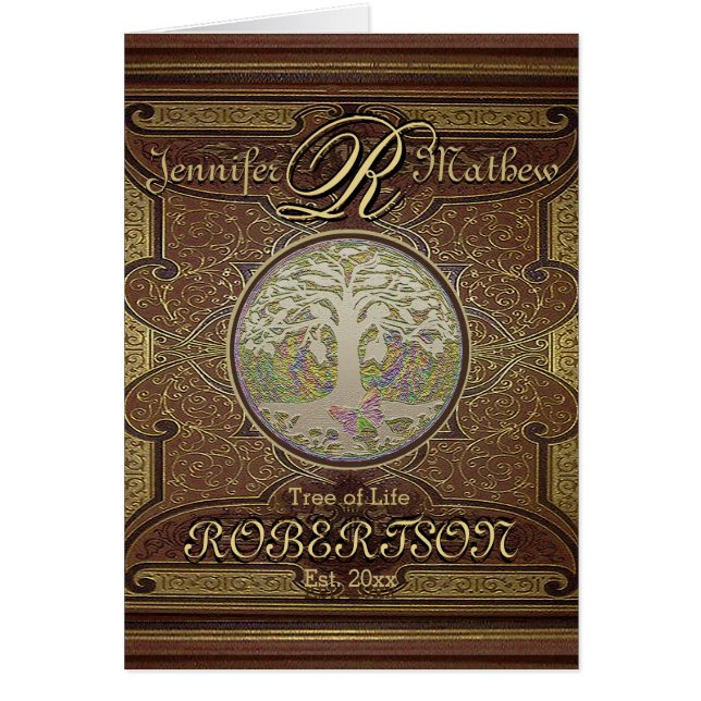 Cartão Aniversário feito sob encomenda da árvore (Frente)