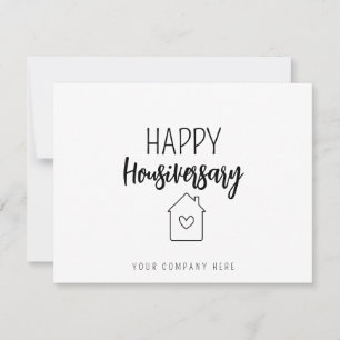 Cartão Aniversário Feliz da Casa Personalizado Imobiliári