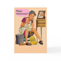 Aniversário feliz da dona de casa retro