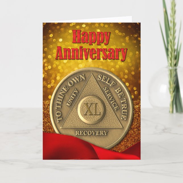 Cartão Aniversário feliz da Glitter de Moedas dos 40 Anos (Frente)