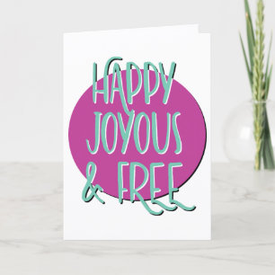 Cartão Aniversário feliz e gratuito do slogan