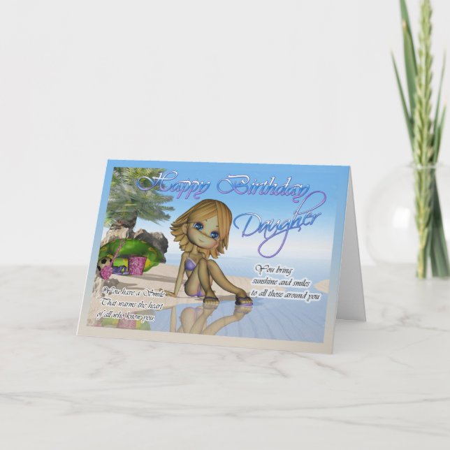 Cartão Aniversário Filha Cutie Pie Collection Vida na pra (Frente)