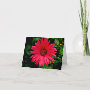 Cartão Aniversário - Flor-pequeno cor-de-rosa