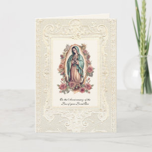 Cartão Aniversário Floral de Guadalupe da Morte de um Ent