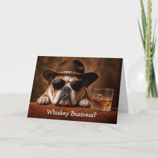 Cartão Aniversário Fofo e Divertido Bulldog Country Weste