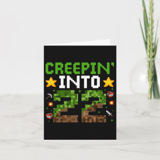Cartão Aniversário Gamer Pixel Creepin" Em 22 Vídeo G