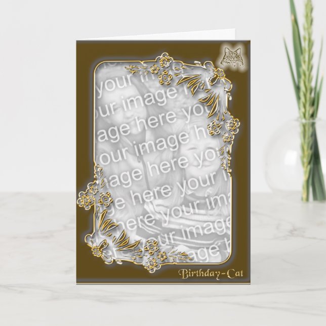 Cartão Aniversário - gato 2 (Frente)