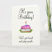 Aniversário Humor Bebendo Engraçado