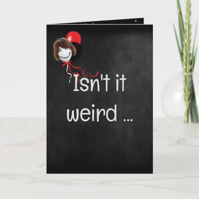 Cartão Aniversário Humor Em Preto (Frente)