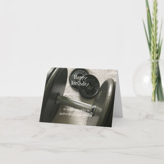 Cartão Aniversário Inspiracional de Aumento de Peso (Frente)