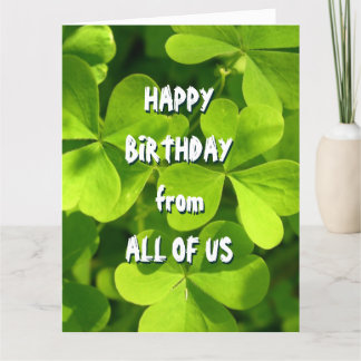Cartão Aniversário Irlandês do Dia de Patrick de Todos