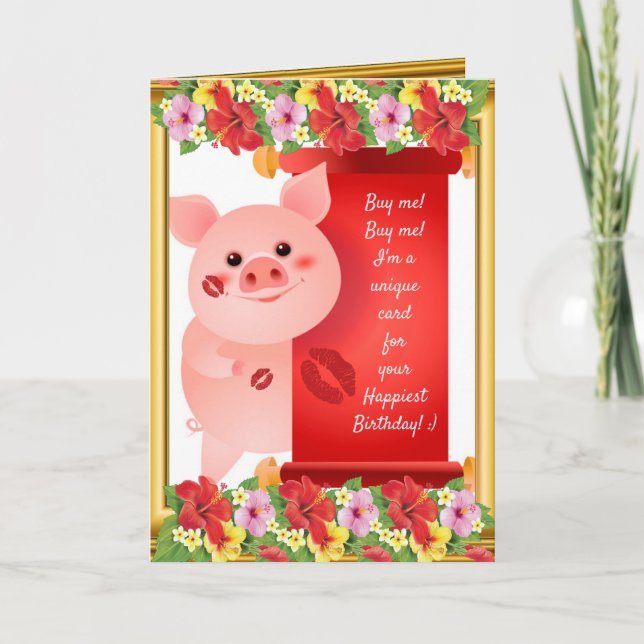 Cartão Aniversário mais feliz (Frente)