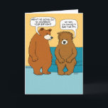 Cartão Aniversário mau engraçado do dia da pele<br><div class="desc">Este cartão de aniversário engraçado caracteriza um urso que não queira sair devido a um dia mau da pele.</div>