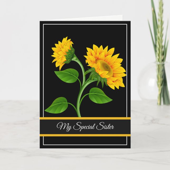 Cartão Aniversário - Minha Irmã Especial (Frente)