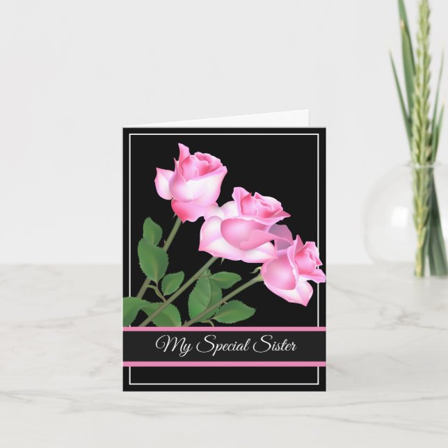 Cartão Aniversário - Minha Irmã Especial (Frente)