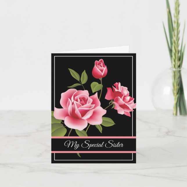 Cartão Aniversário - Minha Irmã Especial (Frente)