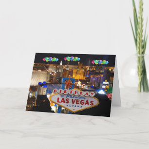 Cartão ANIVERSÁRIO NA FABULOUS LAS VEGAS Card
