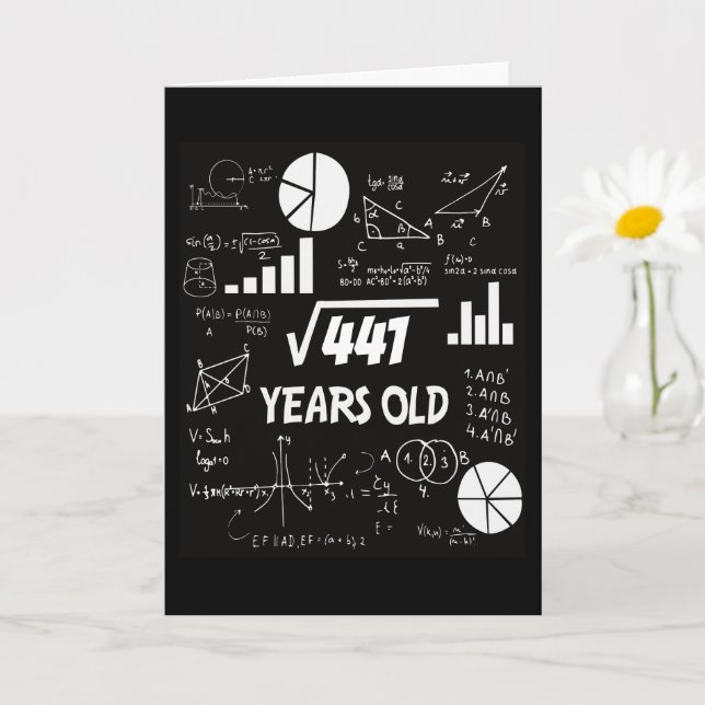 Cartão Aniversário Nerd com Equações Matemáticas Personal (Planta pequena)