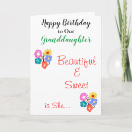 Cartão Aniversário neta Bonito Flores