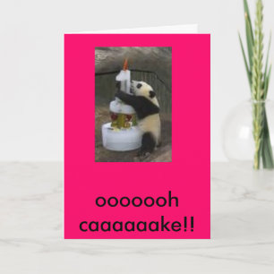Cartão aniversário panda