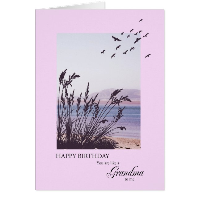 Cartão Aniversário para alguém que é como uma avó para vo (Frente)