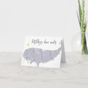 Cartão Aniversário para baixo abaixo