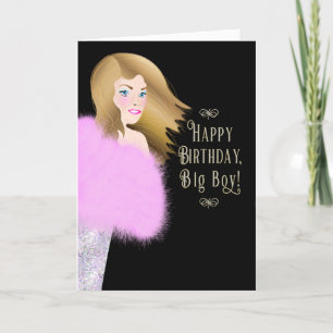 Cartão Aniversário para ele Glamour Lady em Boa Carta Ros