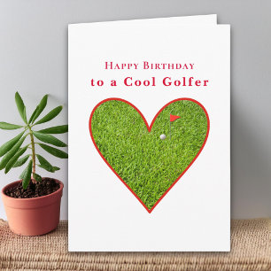 Cartão Aniversário para Ele Golfe Legal Tema de Golfe Cor