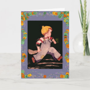 Cartão Aniversário para o Jovem Menino