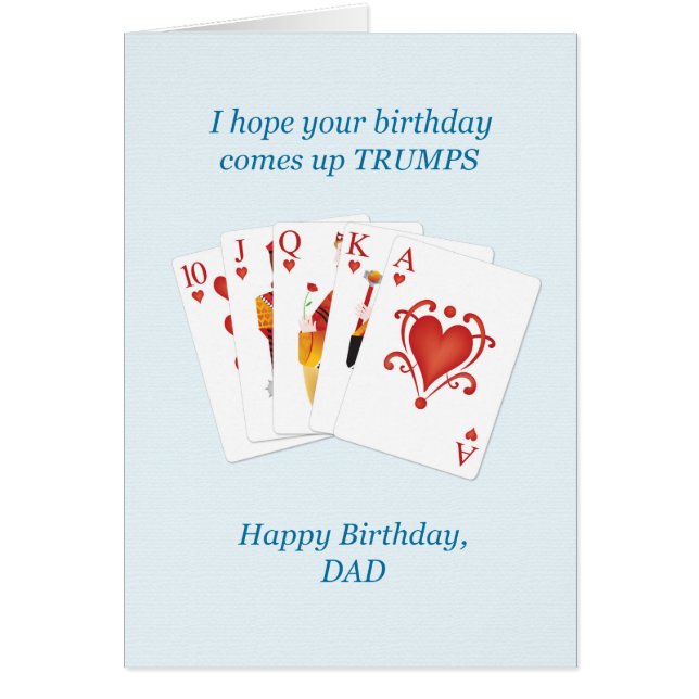 Cartão Aniversário para Pai, Cheio de Corações (Frente)