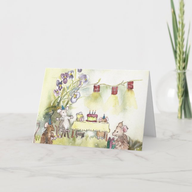 Cartão Aniversário para Ratos (Frente)