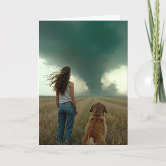 Cartão Aniversário Para Tempestade Chaser (Frente)