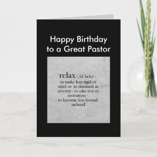 Cartão Aniversário para uma definição de Pastor Excelente