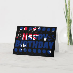 Cartão Aniversário Patriótico da Bandeira da Austrália