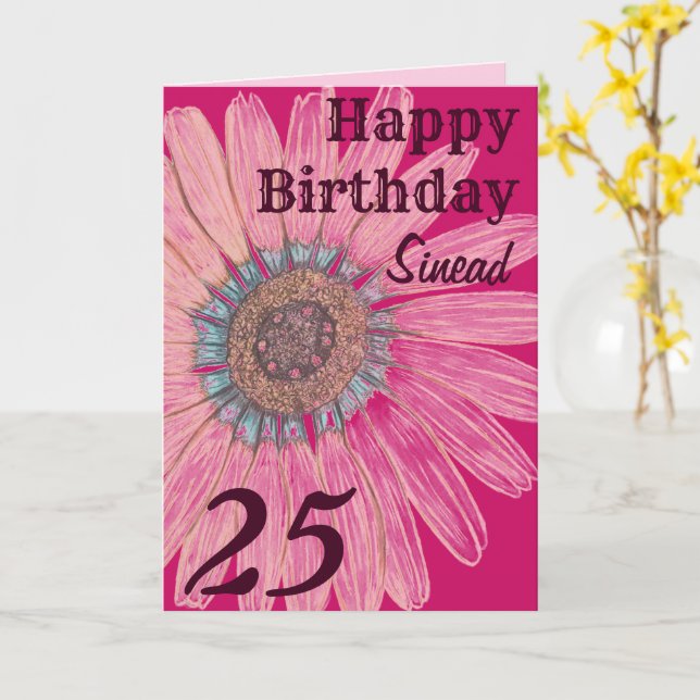 Cartão Aniversário Personalizado (Flor Amarela)